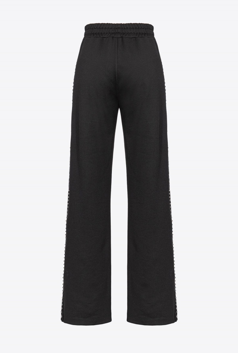 LIMO BLACK Pinko Technical fabric trousers with studs | MYEGJ20296