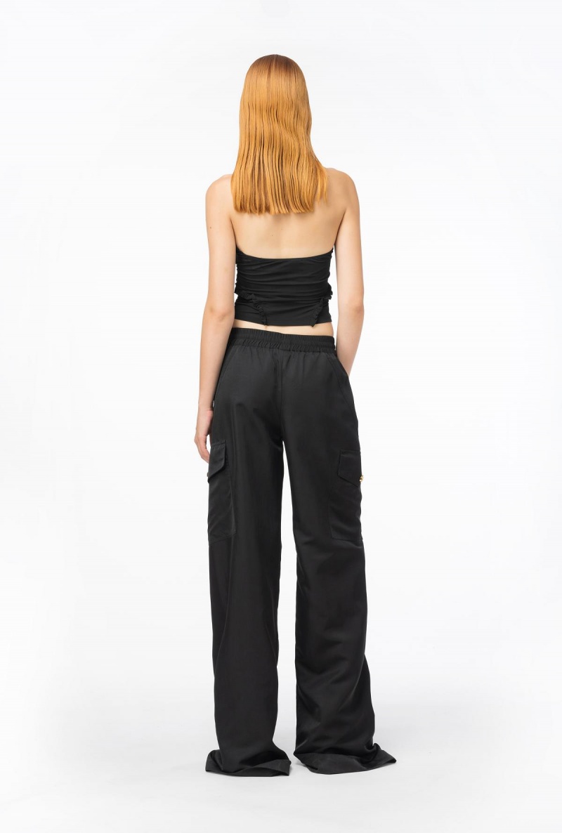 LIMO BLACK Pinko Technical twill cargo trousers | DMYVO40647