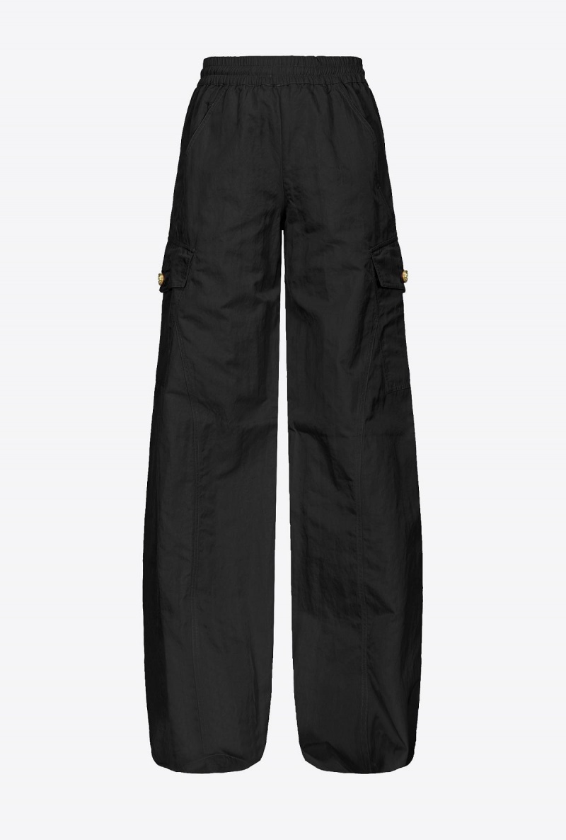 LIMO BLACK Pinko Technical twill cargo trousers | DMYVO40647