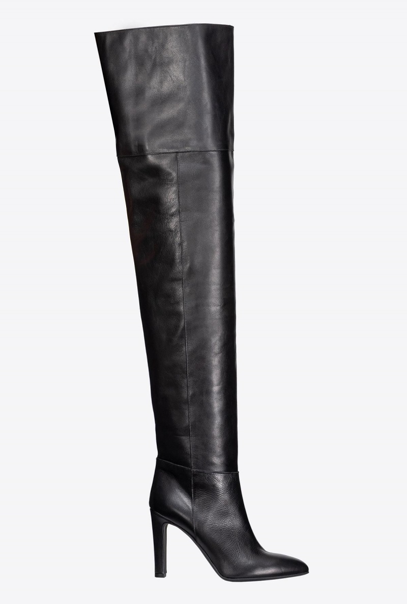 LIMO BLACK Pinko Thigh-high leather boots | MYZPD24377