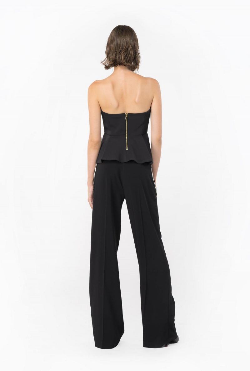 LIMO BLACK Pinko Top with large flounce at the bottom | MYCVG16578