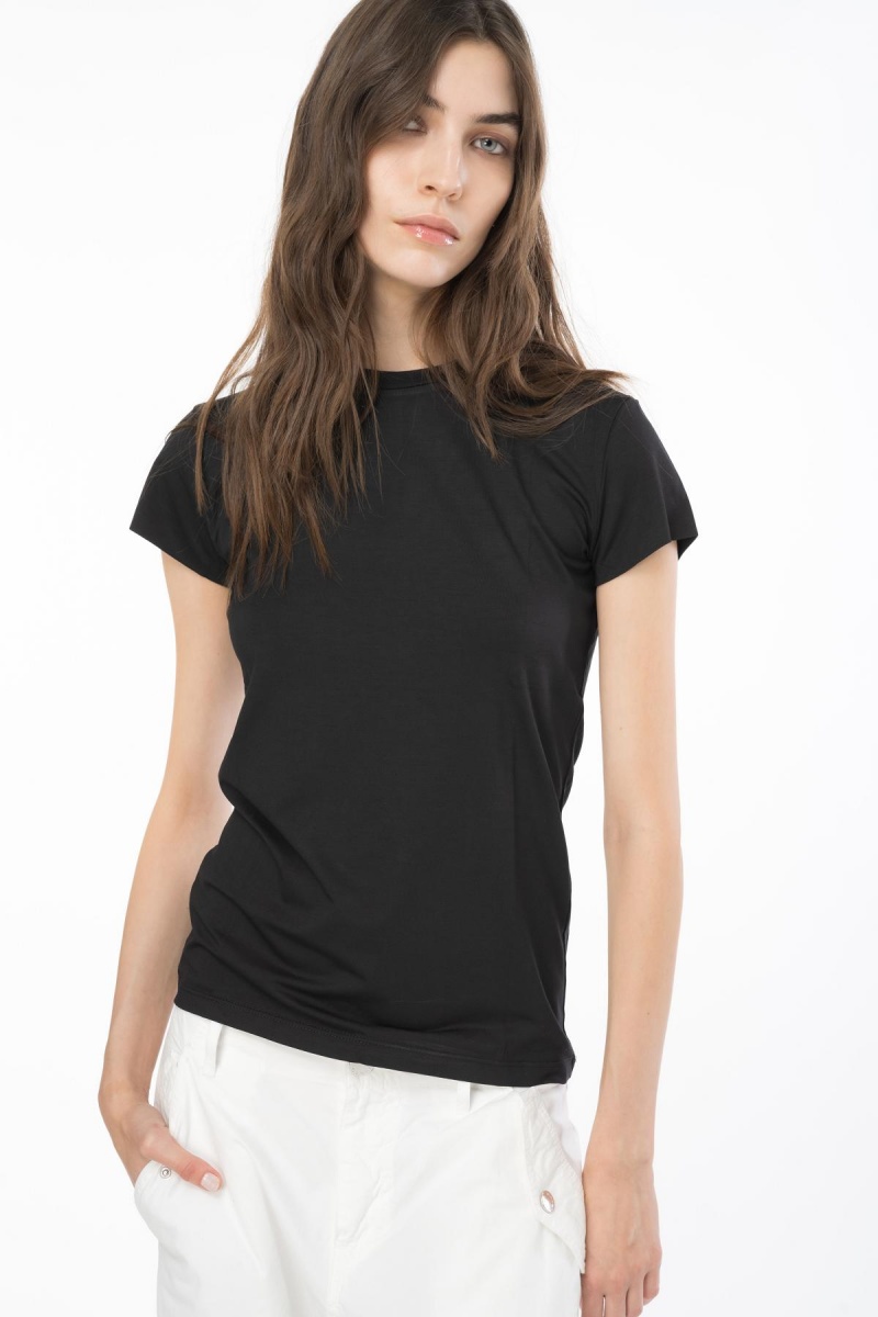 LIMO BLACK Pinko T-shirt with Love Birds embroidery | TMYWZ93672