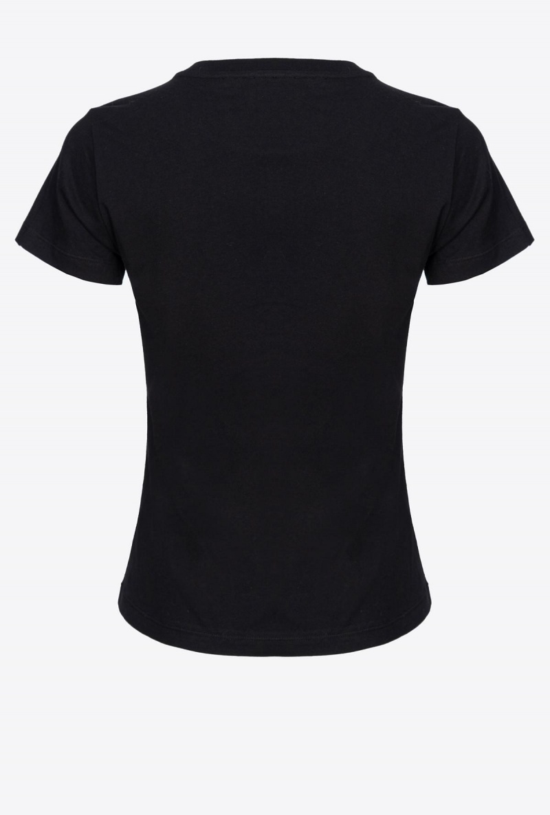 LIMO BLACK Pinko T-shirt with micro logo | MYEAH26708