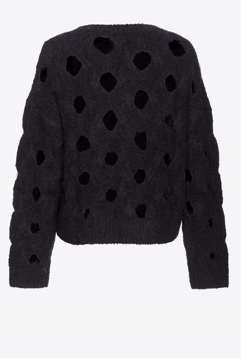 LIMO BLACK Pinko Wool-blend sweater with openwork | SMYNY21256