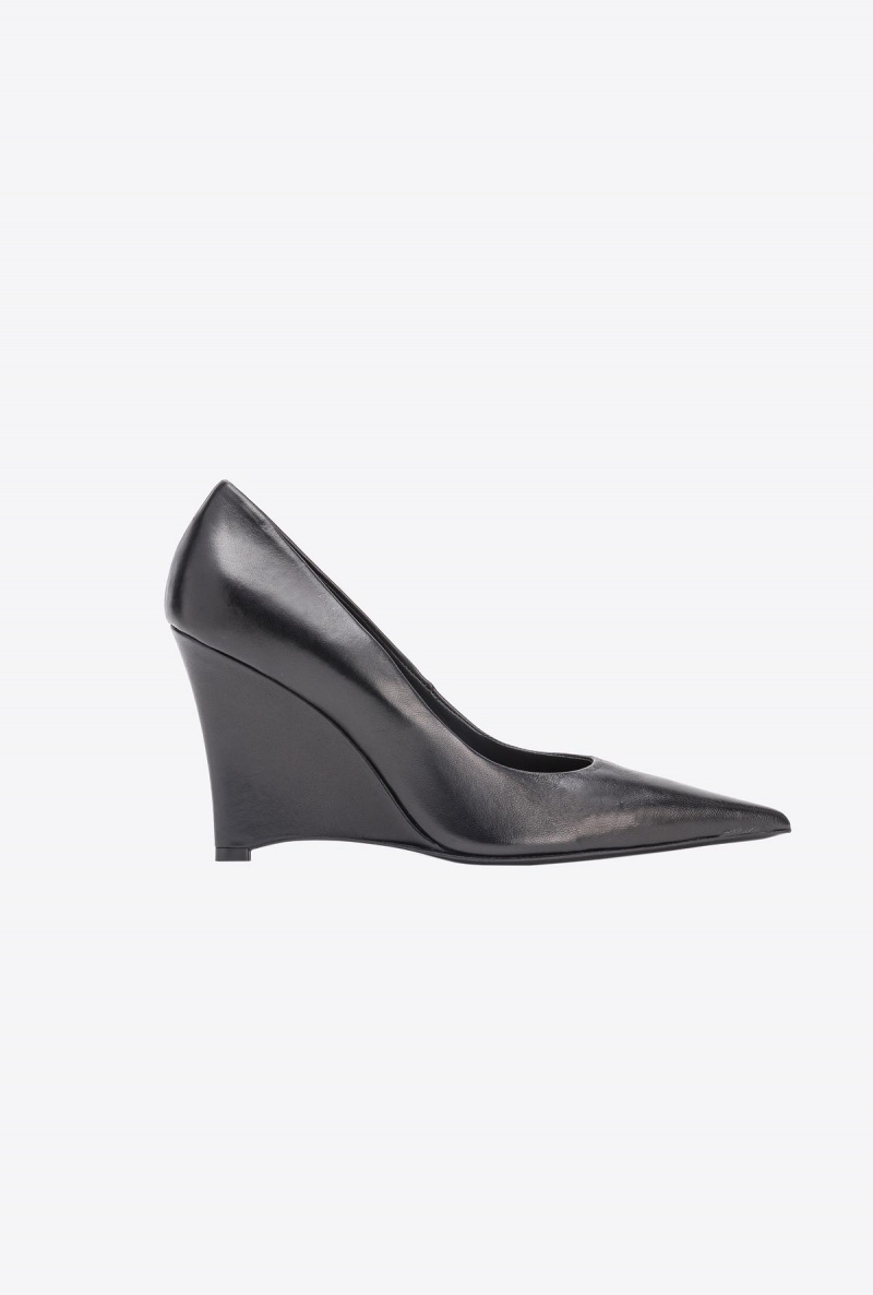 LIMO BLACK Pinko Wrapped wedge pumps | AMYDF26601