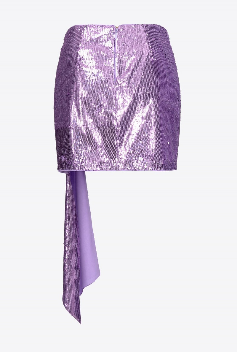 LISIANTHUS LILAC Pinko Fully sequinned mini skirt | LMYTR49080