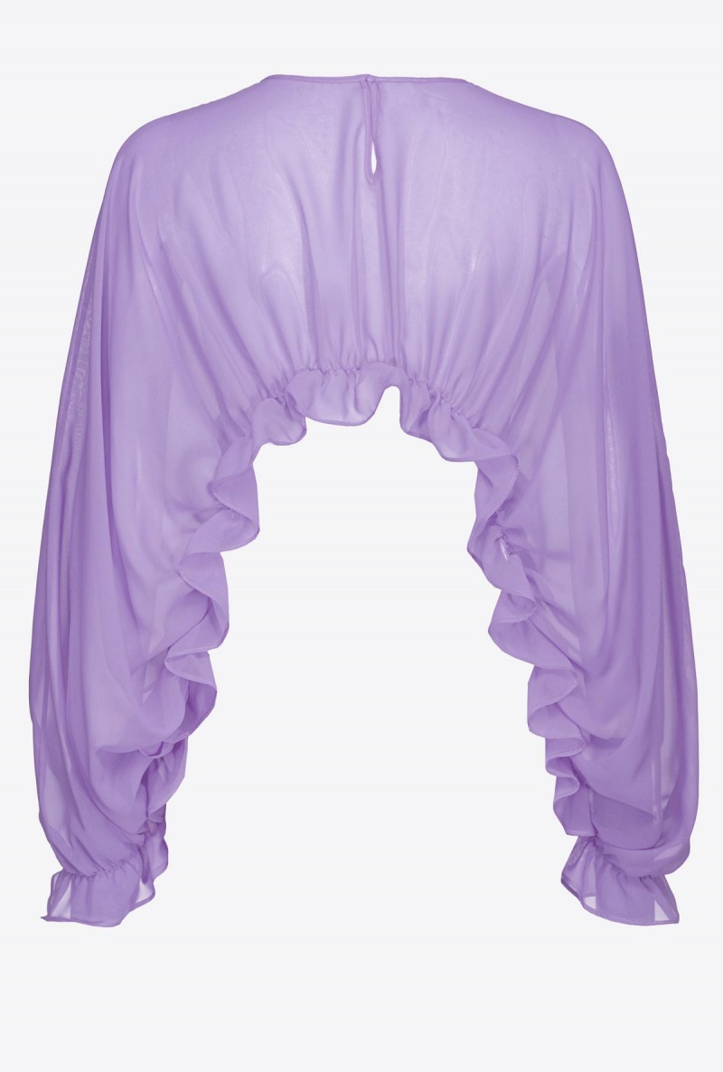 LISIANTHUS LILAC Pinko Ruffled shrug | GMYEC96861