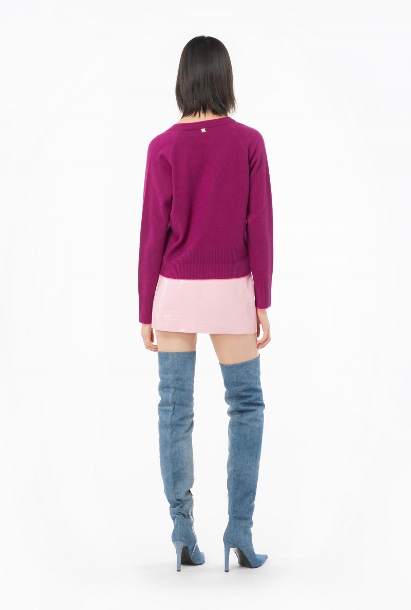 MAGENTA PURPLE Pinko Short cashmere cardigan | MYCIF35245
