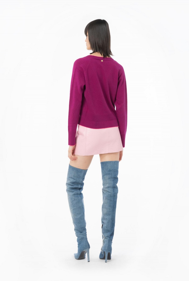 MAGENTA PURPLE Pinko Short cashmere cardigan | MYCIF35245