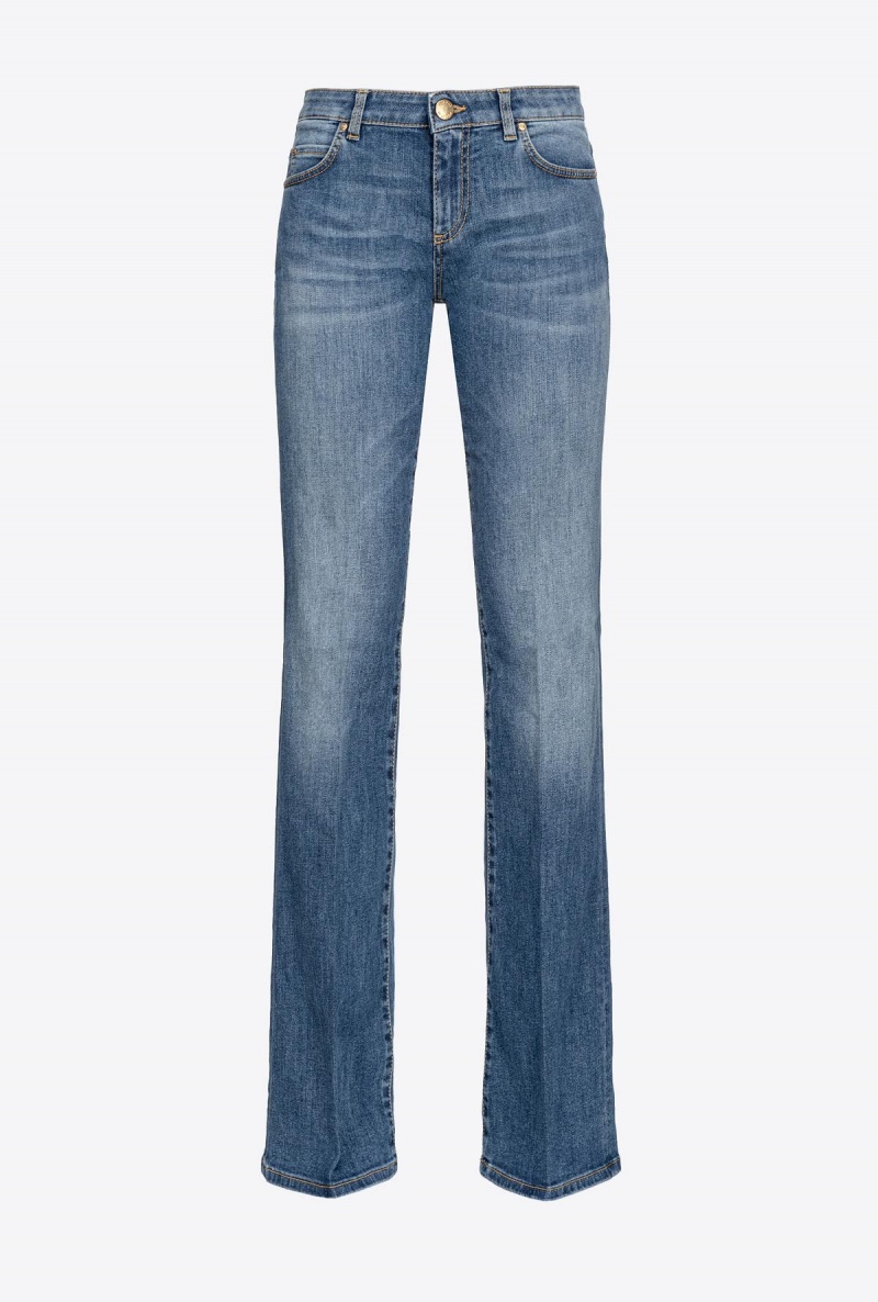 MEDIUM DARK VINTAGE WASH Pinko Flared vintage denim jeans | ZMYNQ76650