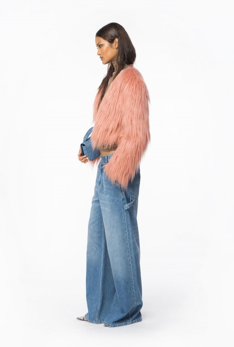 MEDIUM LIGHT WASH Pinko Slouchy wide-leg jeans | MYDYB80388