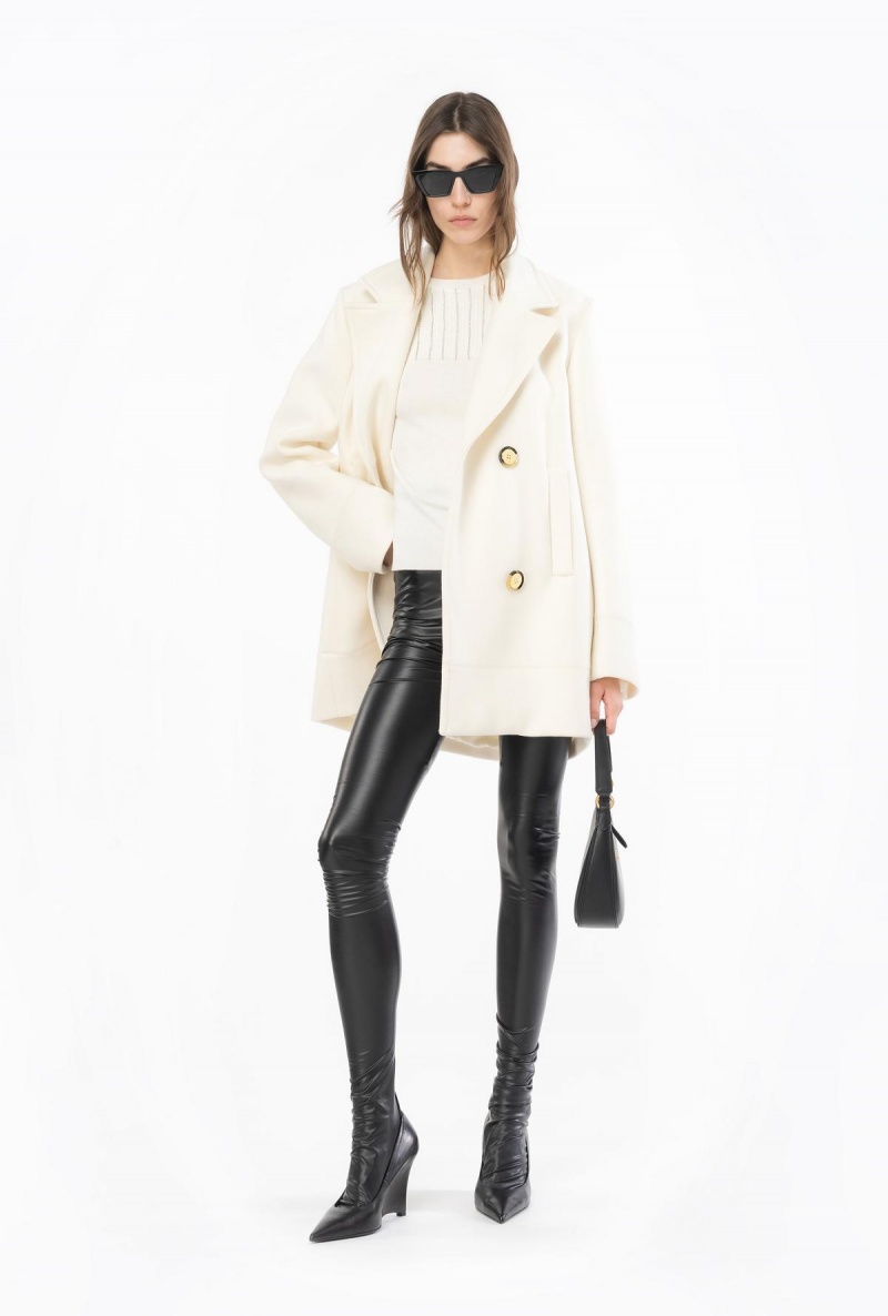 MILK WHITE Pinko Rhinestone-fringe pullover | MYNEJ37430