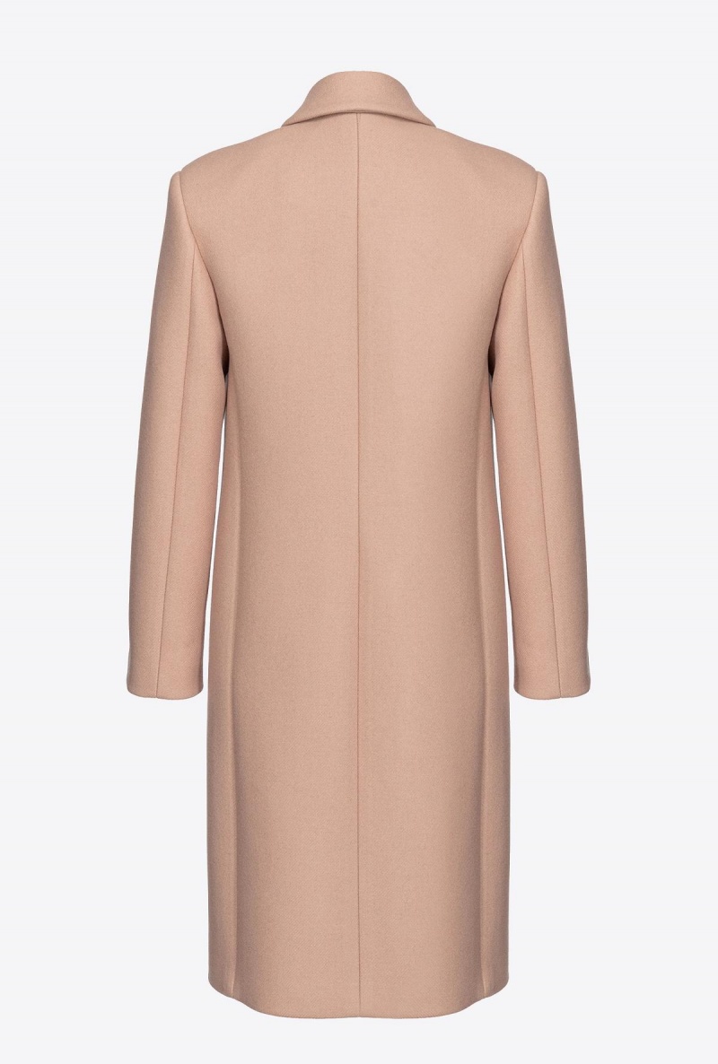 MOCHA CAMEL Pinko Straight-cut cloth coat | ZMYNQ66640