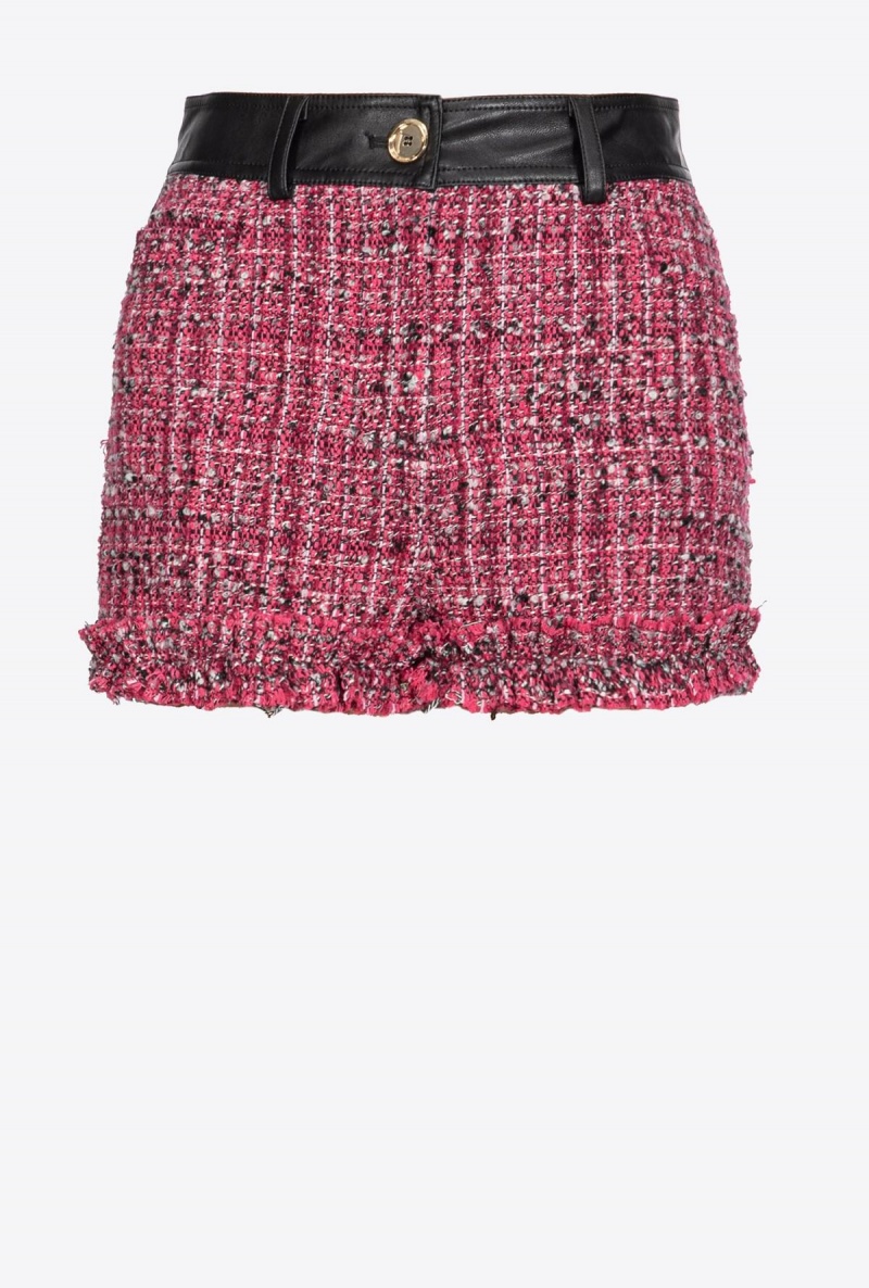 MULTICOLOUR - FUCHSIA/BLACK Pinko Tweed shorts | MMYHR75647