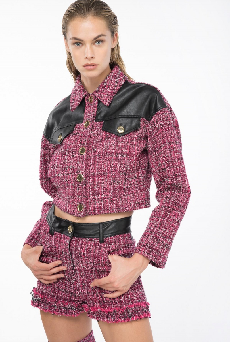 MULTICOLOUR - FUCHSIA/BLACK Pinko Tweed shorts | MMYHR75647