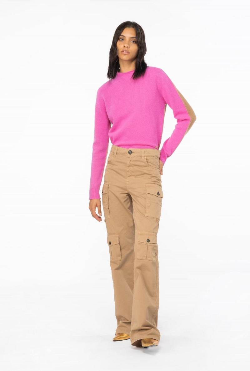 MULTICOLOUR - FUCHSIA/SILVER Pinko Two-tone pullover | XMYBH71447