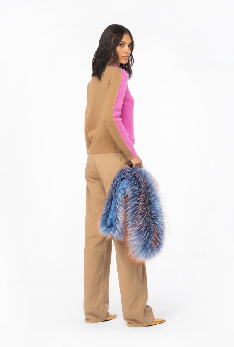 MULTICOLOUR - FUCHSIA/SILVER Pinko Two-tone pullover | XMYBH71447
