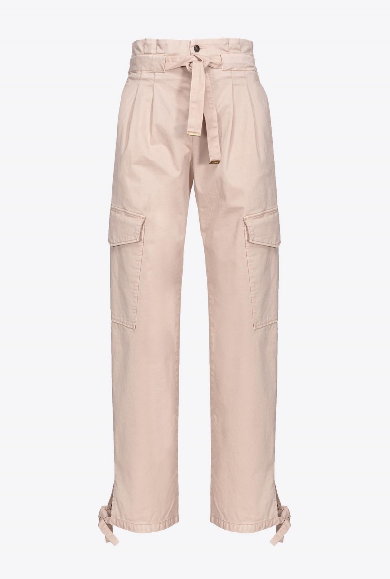 NUDE - BABY Pinko Stretch satin cargo trousers | AMYDF10027
