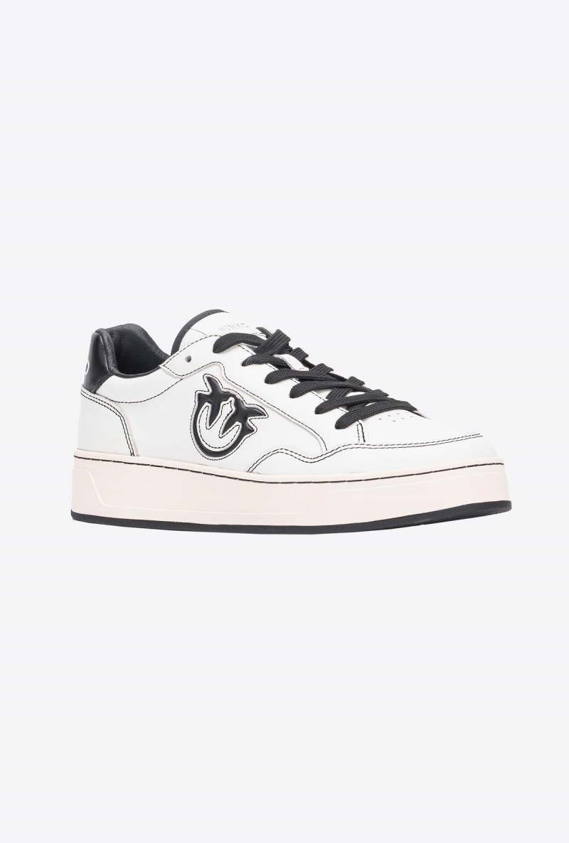OFF-WHITE/BLACK Pinko Basketball sneakers with logo | MYJVR84535