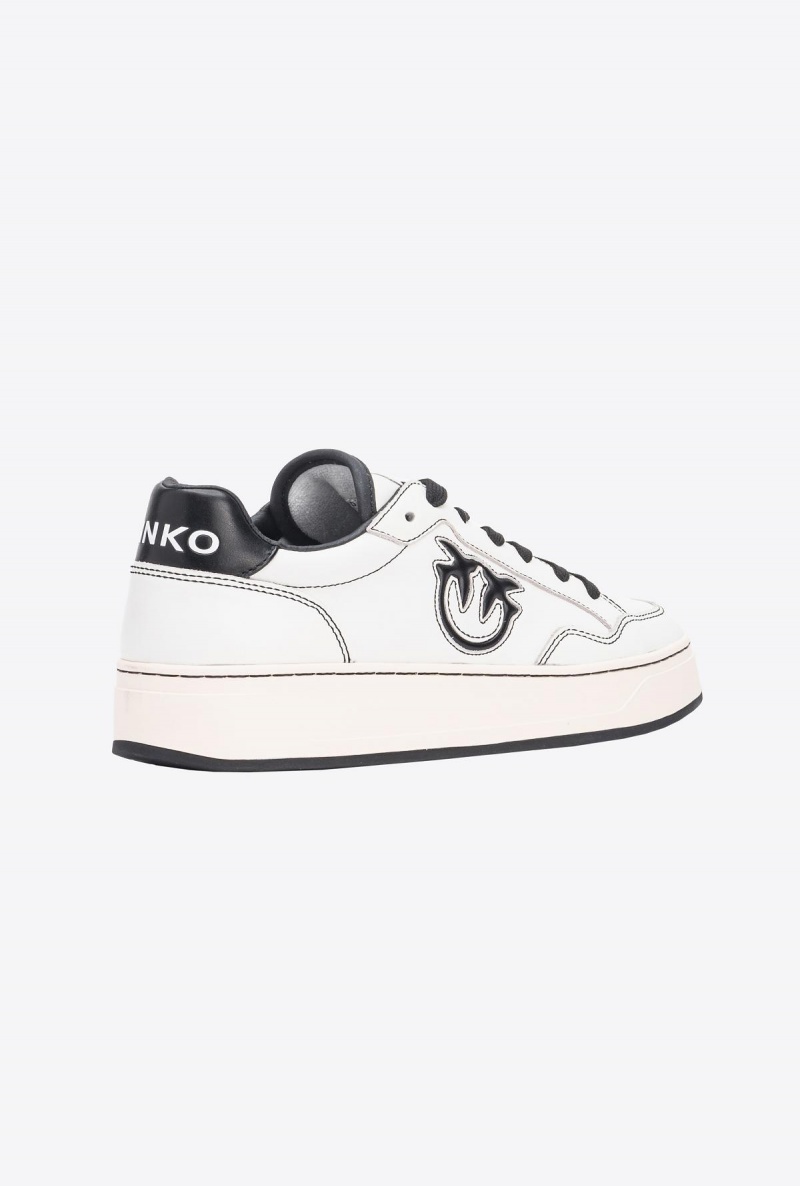 OFF-WHITE/BLACK Pinko Basketball sneakers with logo | MYJVR84535
