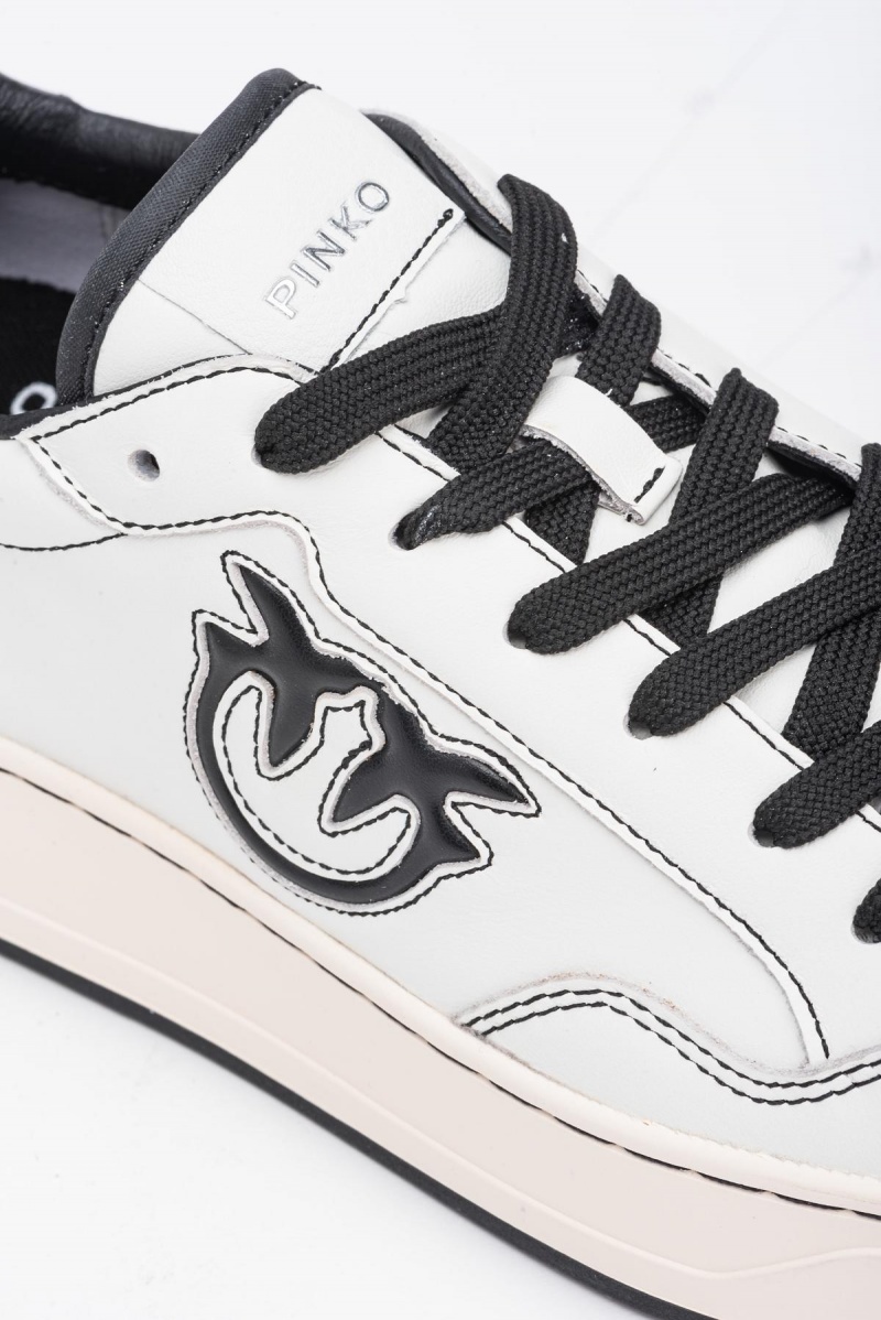OFF-WHITE/BLACK Pinko Basketball sneakers with logo | MYJVR84535