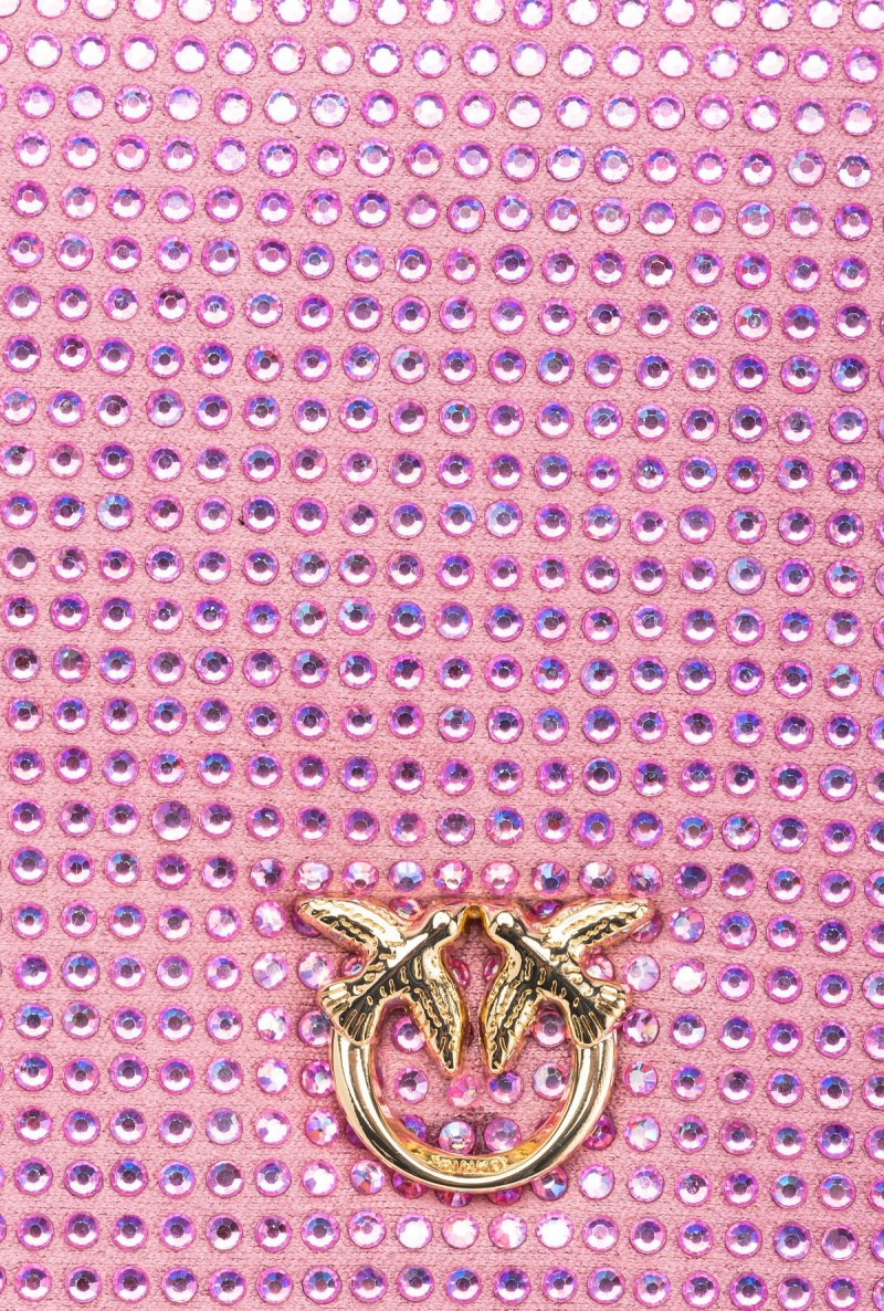 ORCHID BUNCH-SHINY GOLD Pinko Fully rhinestoned Box Clutch | UMYTG58500