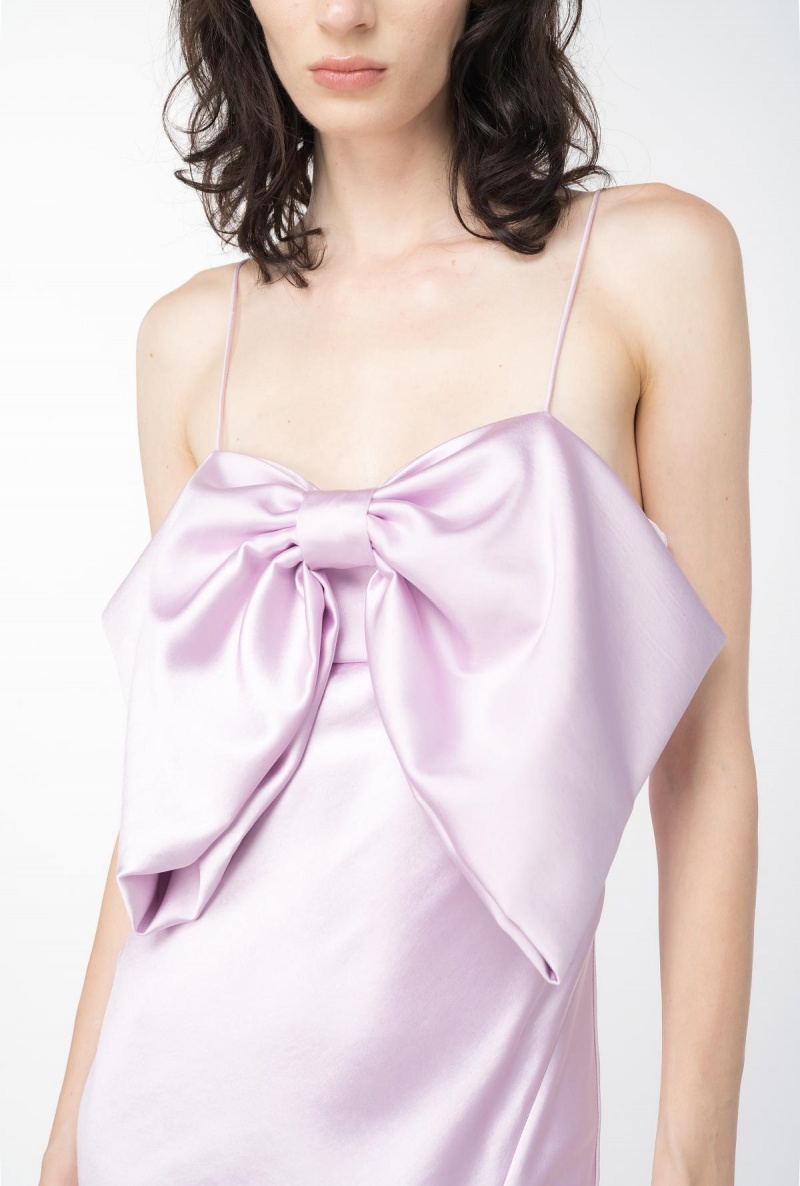 ORCHID BUNCH Pinko Satin dress with bow | YMYVQ87430
