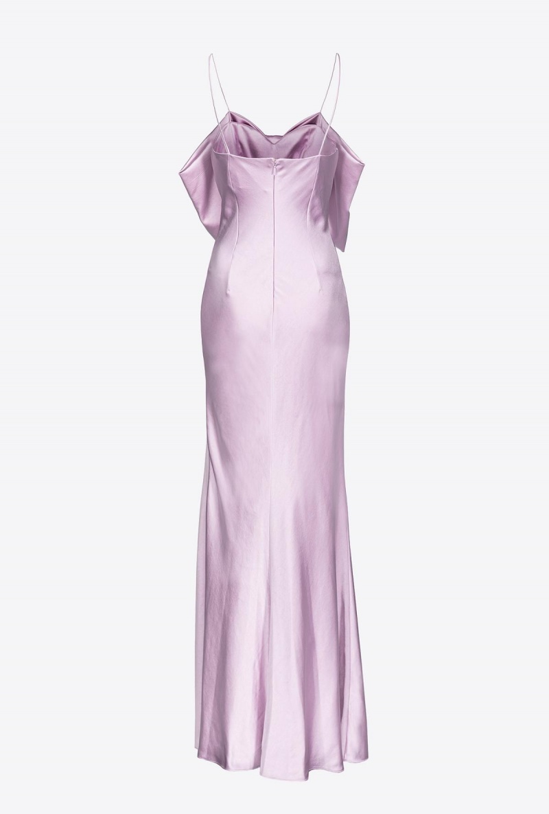 ORCHID BUNCH Pinko Satin dress with bow | YMYVQ87430