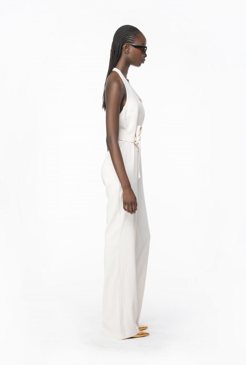 PASTEL PARCHMENT Pinko Jumpsuit with contrasting bow | XMYGW92854