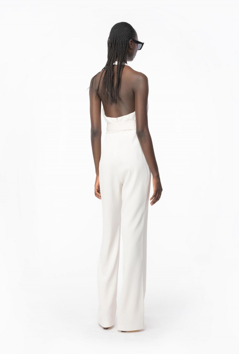 PASTEL PARCHMENT Pinko Jumpsuit with contrasting bow | XMYGW92854