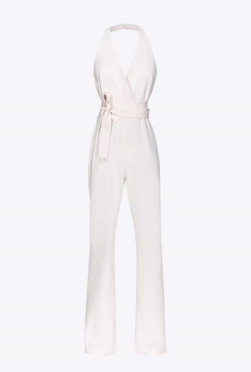 PASTEL PARCHMENT Pinko Jumpsuit with contrasting bow | XMYGW92854