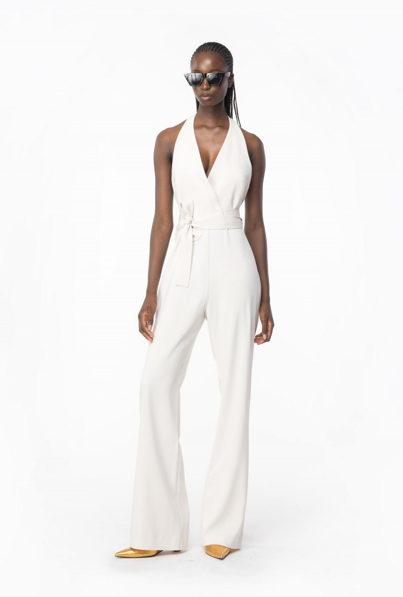 PASTEL PARCHMENT Pinko Jumpsuit with contrasting bow | XMYGW92854
