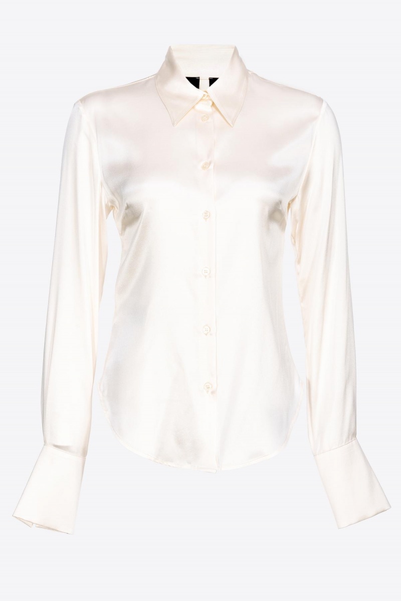 PASTEL PARCHMENT Pinko Silk satin shirt | FMYHY86921