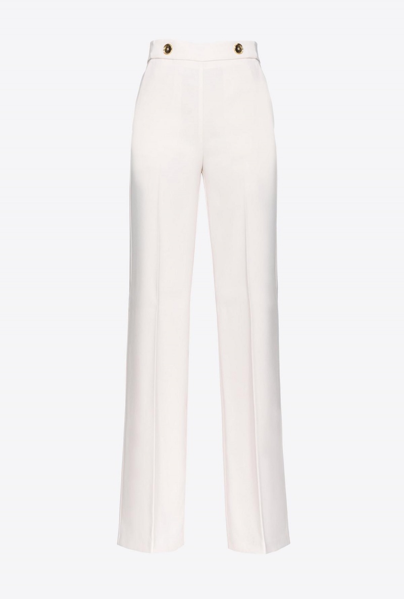 PASTEL PARCHMENT Pinko Trousers with golden buttons | EMYHC30192