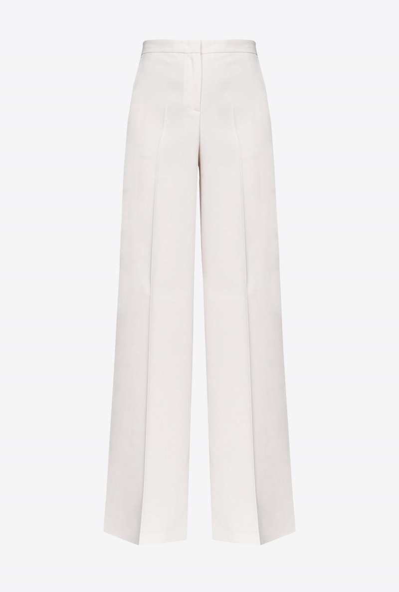 PASTEL PARCHMENT Pinko Wide-leg stretch trousers | FMYUI50685