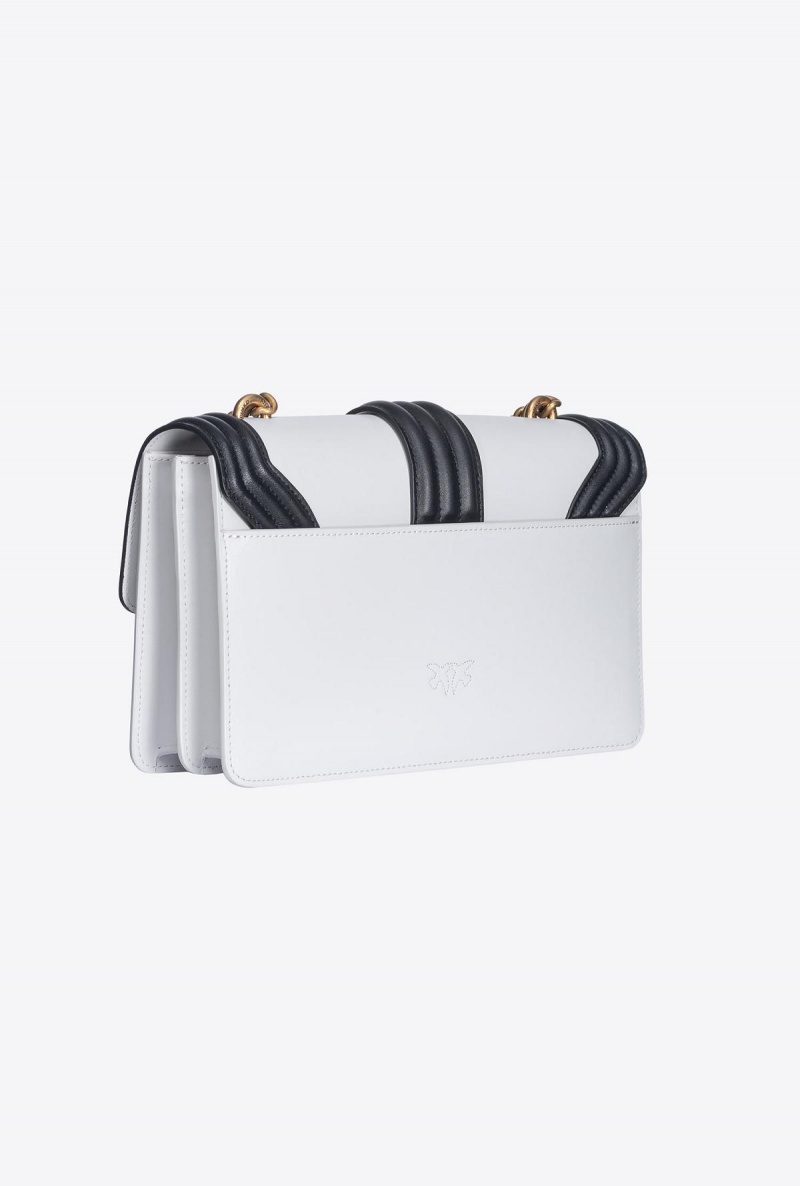 PENGUIN GREY-ANTIQUE GOLD Pinko Classic Love Bag One with piping | YMYVQ45087