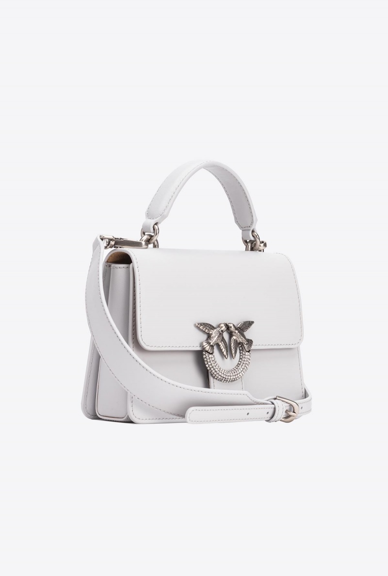PENGUIN GREY-OLD SILVER Pinko Mini Love Bag One Top Handle Light Jewel | MYXBR34283