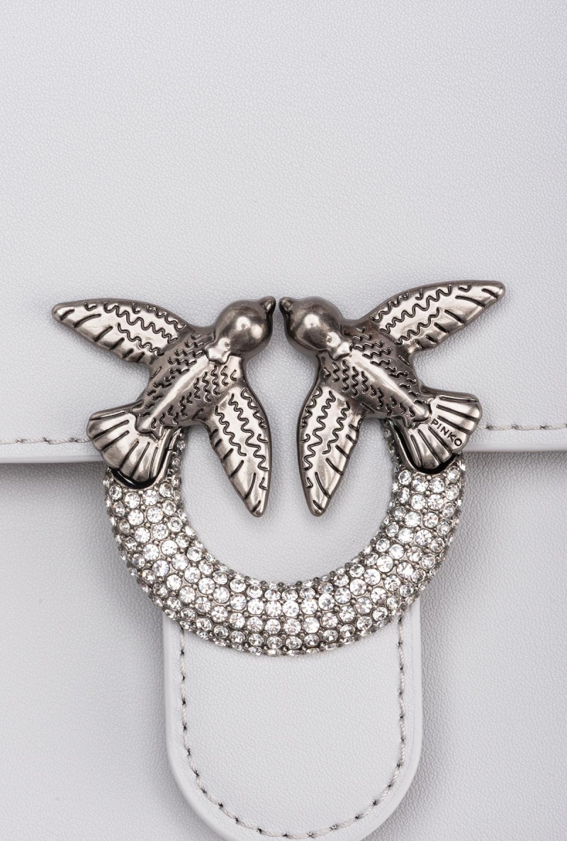 PENGUIN GREY-OLD SILVER Pinko Mini Love Bag One Top Handle Light Jewel | MYXBR34283