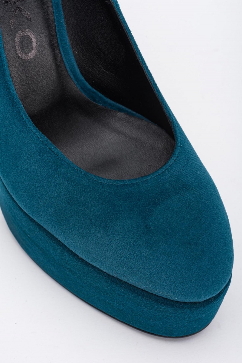 PETROL BLUE-PACIFIC BLUE Pinko Velvet Mary Janes | MYEGJ99090