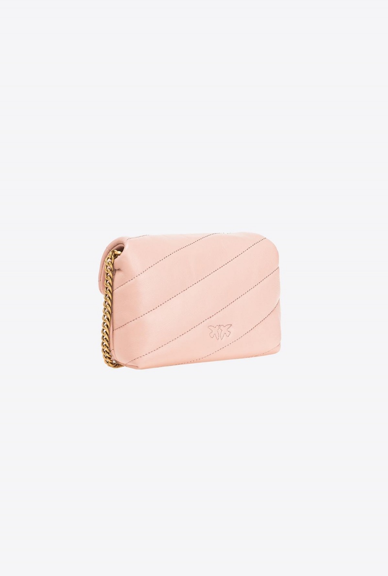 PINK/DUSTY PINK-ANTIQUE GOLD Pinko Baby Love Bag Puff Maxi Quilt | PMYQX66471