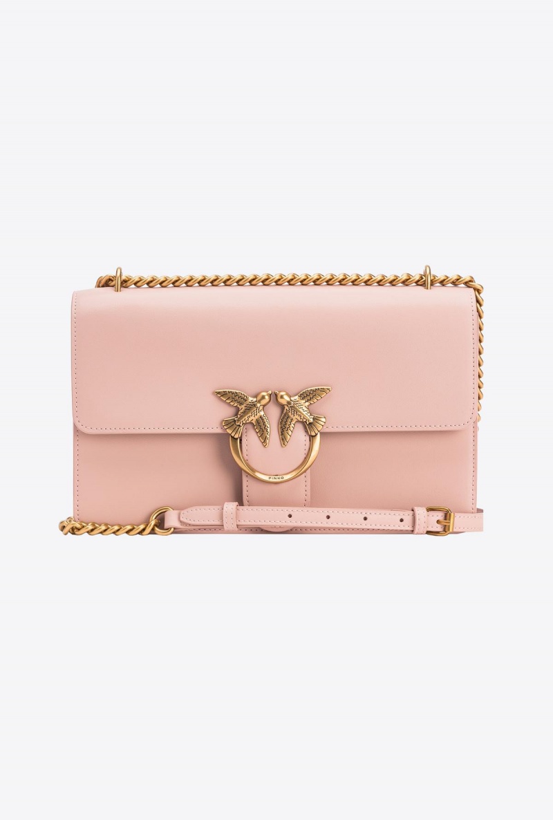 PINK/DUSTY PINK-ANTIQUE GOLD Pinko Classic Love Bag One Simply | GMYUC39513