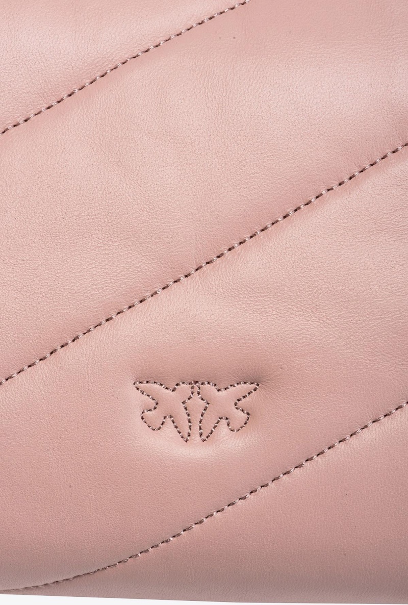 PINK/DUSTY PINK-ANTIQUE GOLD Pinko Classic Love Bag Puff Maxi Quilt | FMYHY51376
