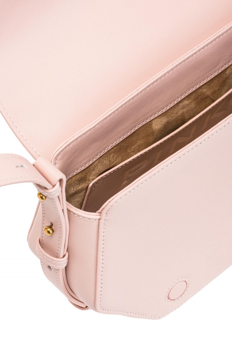 PINK/DUSTY PINK-ANTIQUE GOLD Pinko Classic Love Bag Click Hexagon Simply | GMYEC66512