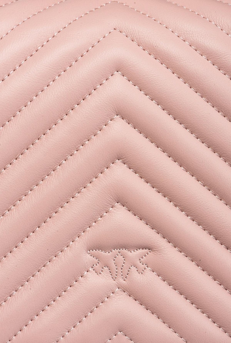 PINK/DUSTY PINK-ANTIQUE GOLD Pinko Classic Love Bag Click Chevron | LMYTR96822