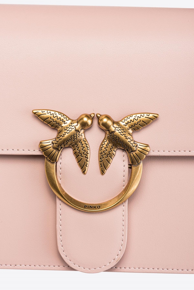 PINK/DUSTY PINK-ANTIQUE GOLD Pinko Classic Love Bag One Light | UMYTG63281