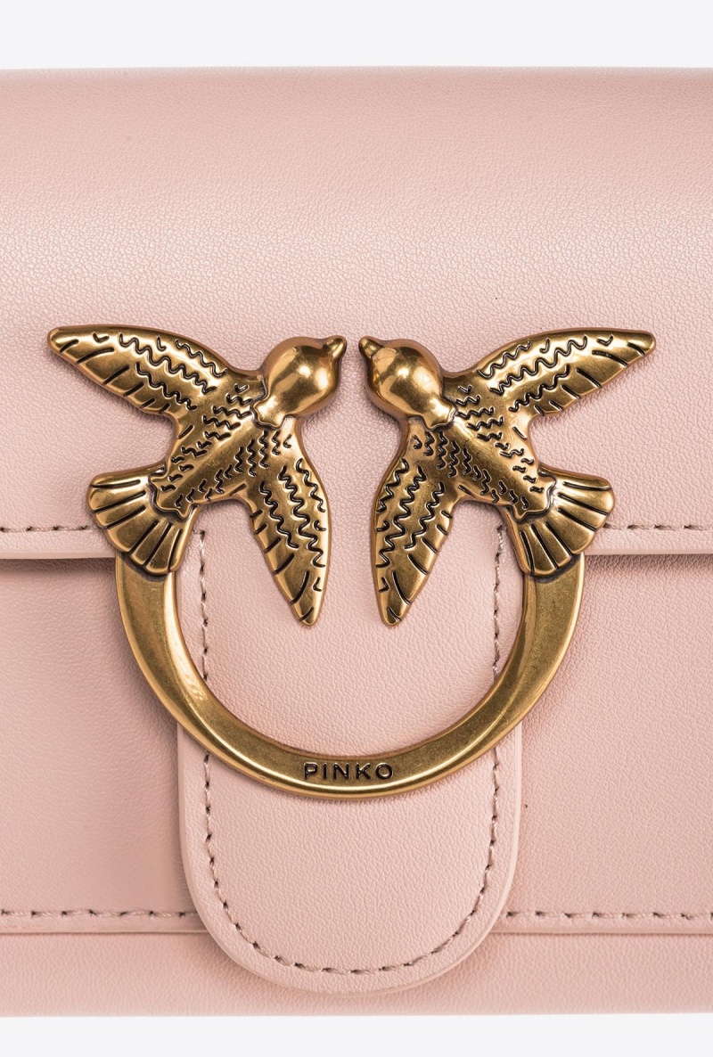 PINK/DUSTY PINK-ANTIQUE GOLD Pinko Love Bag One Wallet Simply | MYJBT21779
