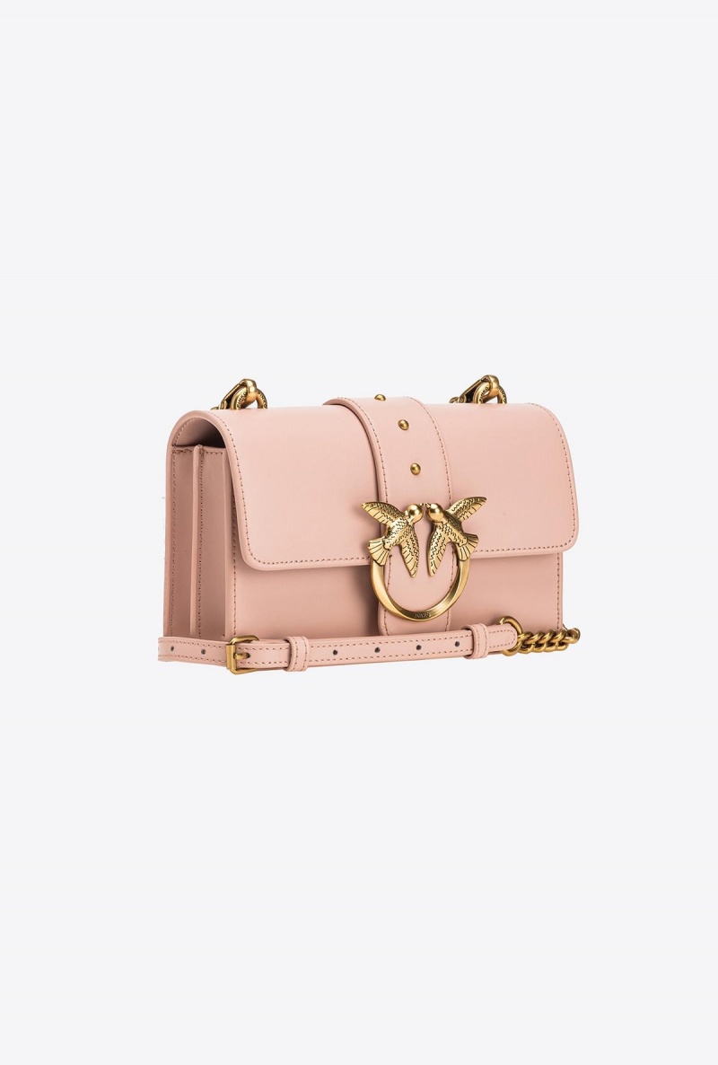 PINK/DUSTY PINK-ANTIQUE GOLD Pinko Mini Love Bag One Simply | EMYHC33665