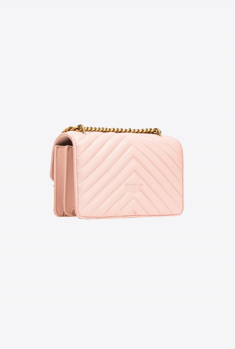 PINK/DUSTY PINK-ANTIQUE GOLD Pinko Mini Love Bag One Simply | MYEAH14984