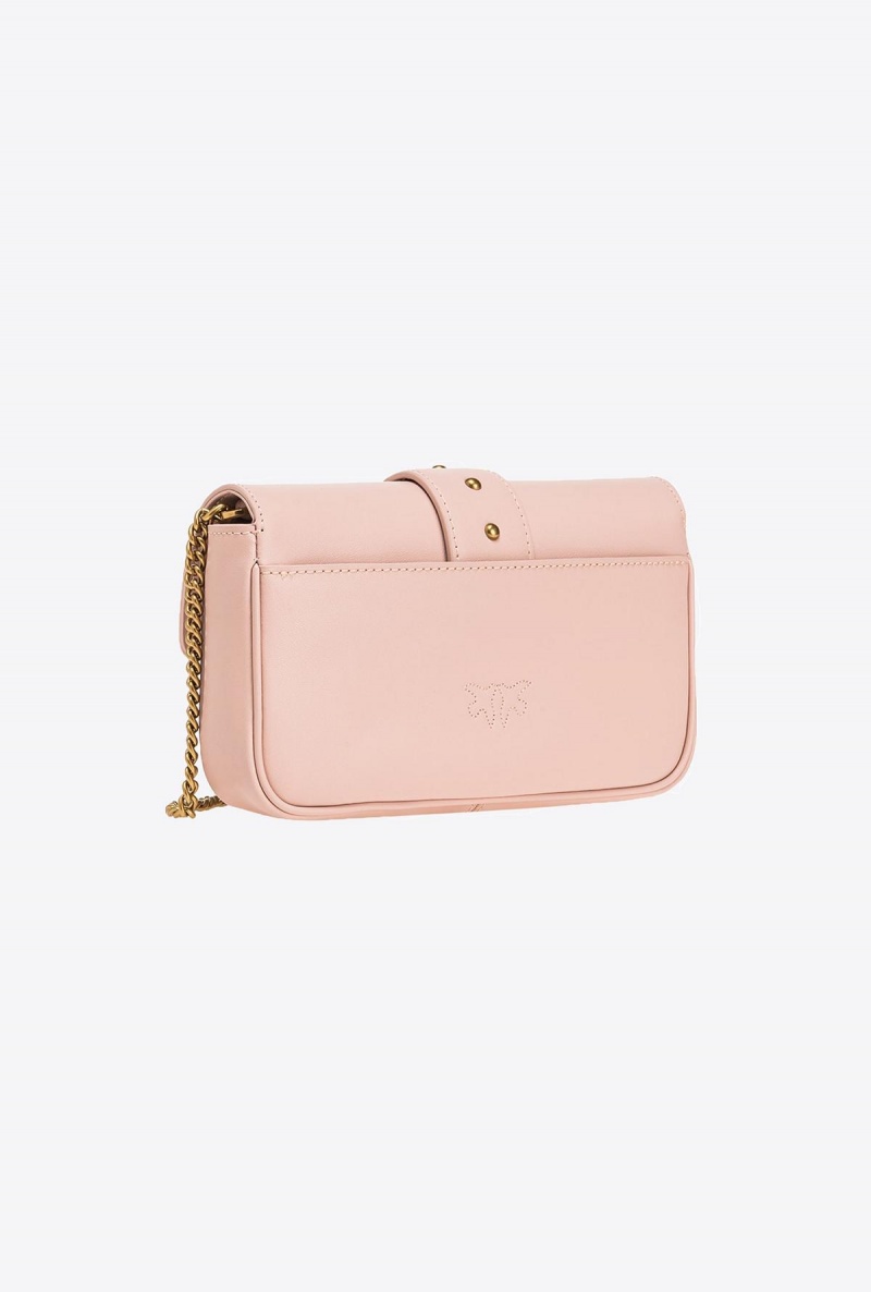 PINK/DUSTY PINK-ANTIQUE GOLD Pinko Pocket Love Bag One Simply | ZMYMJ82542