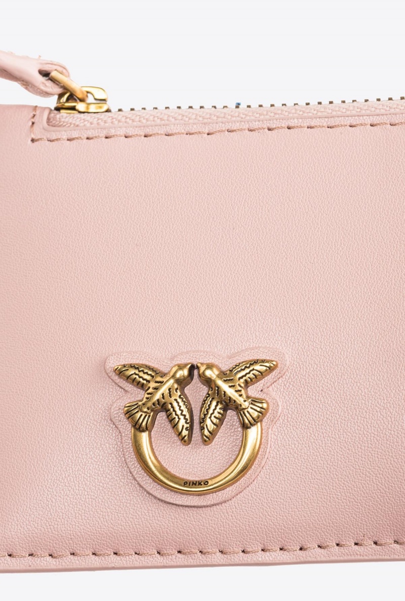 PINK/DUSTY PINK-ANTIQUE GOLD Pinko Zipped card holder | MYJVR64674